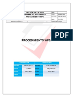 Procedimiento de Soldadura