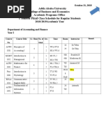 Final Class Schedule-Regular