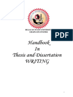 Handbook in Thesis and Dissertation Writing - Bsu - Philippines PDF