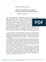 Adamson 2006 Vision - Light - and - Color - in - Alkindi - Ptolemy - and - The - Ancient - Commentators PDF