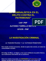 Criminalìstica en Patrimonio