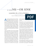 Think-Or Sink: Leading in A Vuca World