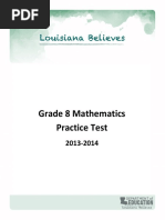 Practice Test Math Grade 8 PDF