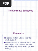 Kinematic Equations