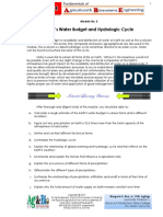 AE 101 M5 - Earth's Water Budget and Hydrologic Cycle