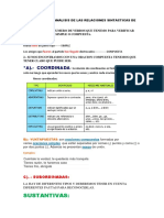 Como Hacer Un Analisis de Las Relaciones Sintacticas de Una Oracion