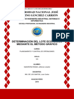 Determinación Del Lote Economico Mediante El Metodo Grafico