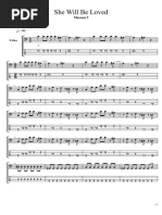 Maroon 5 She Will Be Loved Bass Score