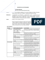 REPORTE de ACTIVIDADES 29 Al 31 de Octubre Caraz - Romulo Antunez