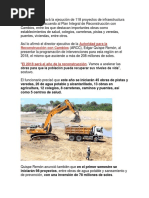 118 Proyectos de Infraestructura en Tumbes