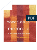 Libro Voces de La Memoria Al Rescate de La Textileria Nativa Final