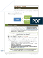 Declaration and Payment of Dividend