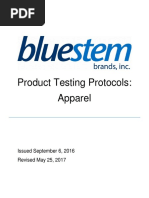 Bluestem Product Testing Protocols Apparel