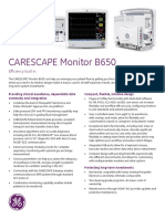 GE Monitor B650 Data Sheet en