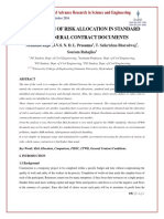 Comparison of Risk Allocation in Standard and General Contract Documents