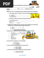 Evaluación Tractor d8t