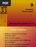 Creating Brand Equity: Marketing Management, 13 Ed