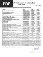 UG Semester Calendar Fall 2018