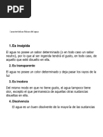 Características Físicas Del Agua