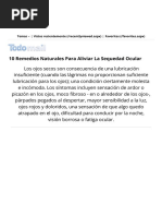 10 Remedios Caseros para Los Ojos Secos Salud - Todo-Mail