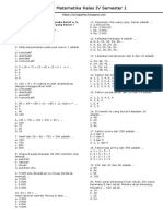 Soal UAS Matematika Kelas 4 Semester 1 PDF