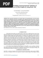 Theoretical Modelling and Experimental Validation of Combustion in DI Diesel Engine by Using Diesel - RK