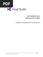 Developer Tools Deployment Planning Services: Team Foundation Server Deployment Plan Template