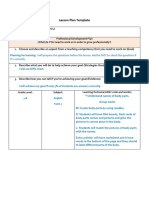 English Lesson Plan Body Parts