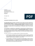 Management Representation Letter