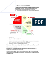 La Mejora Continua Ciclo PHVA