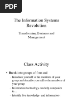 The Information Systems Revolution Lecture 1