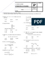 Examen Trimestral de Álgebra 5°