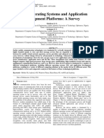 Mobile Operating Systems and Application Development Platforms: A Survey