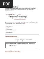 Operator Overloading