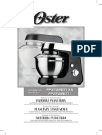 Batedeira Planetaria FPSTSM2710 FPSTSM2711 Manual OSTER