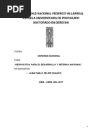 Geopolitica y Defensa Nacional