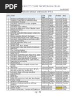 Academic Calender IIT Delhi