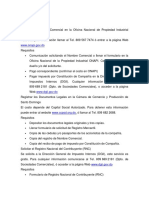 Registrar El Nombre Comercial en La Oficina Nacional de Propiedad Industrial