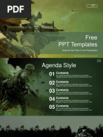 Army Soldier in Action PowerPoint Templates