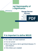 Monoclonal Gammopathy of Unknown Significance (MGUS) : George Herman Hariman