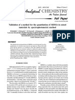 Validation of A Method For The Quantitation of Mdma in Seized Materials by Spectrophotometric Method