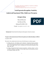 Feature-Based Facial Expression Recognition: Sensitivity Analysis and Experiments With A Multi-Layer Perceptron