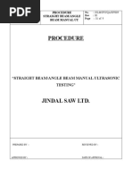 Procedure: "Straight Beam/Angle Beam Manual Ultrasonic Testing"