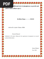 The Effect of Different Levels of Phosphorus On Growth and Yield of Onion (Allium Cepa L.)