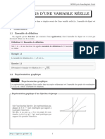 Fonction D'une Variable Réelle