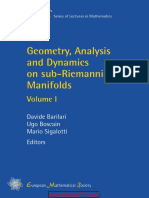 Geometry, Analysis and Dynamics On Sub-Riemannian Manifolds