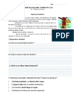 Evaluare Formativ U I Despre Prietenie