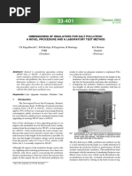 33 - 401 - 2002 - Dimensionamento de Isoladores para Poluição Salina. Um Novo Procedimento e Um Método de Teste de Laboratório