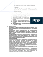 Informe 1 Obtención de Polímeros Sinteticos y Biodegradables