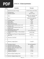 ANNEX 01 - Technical Specifications: 1. 220kV Circuit Breaker